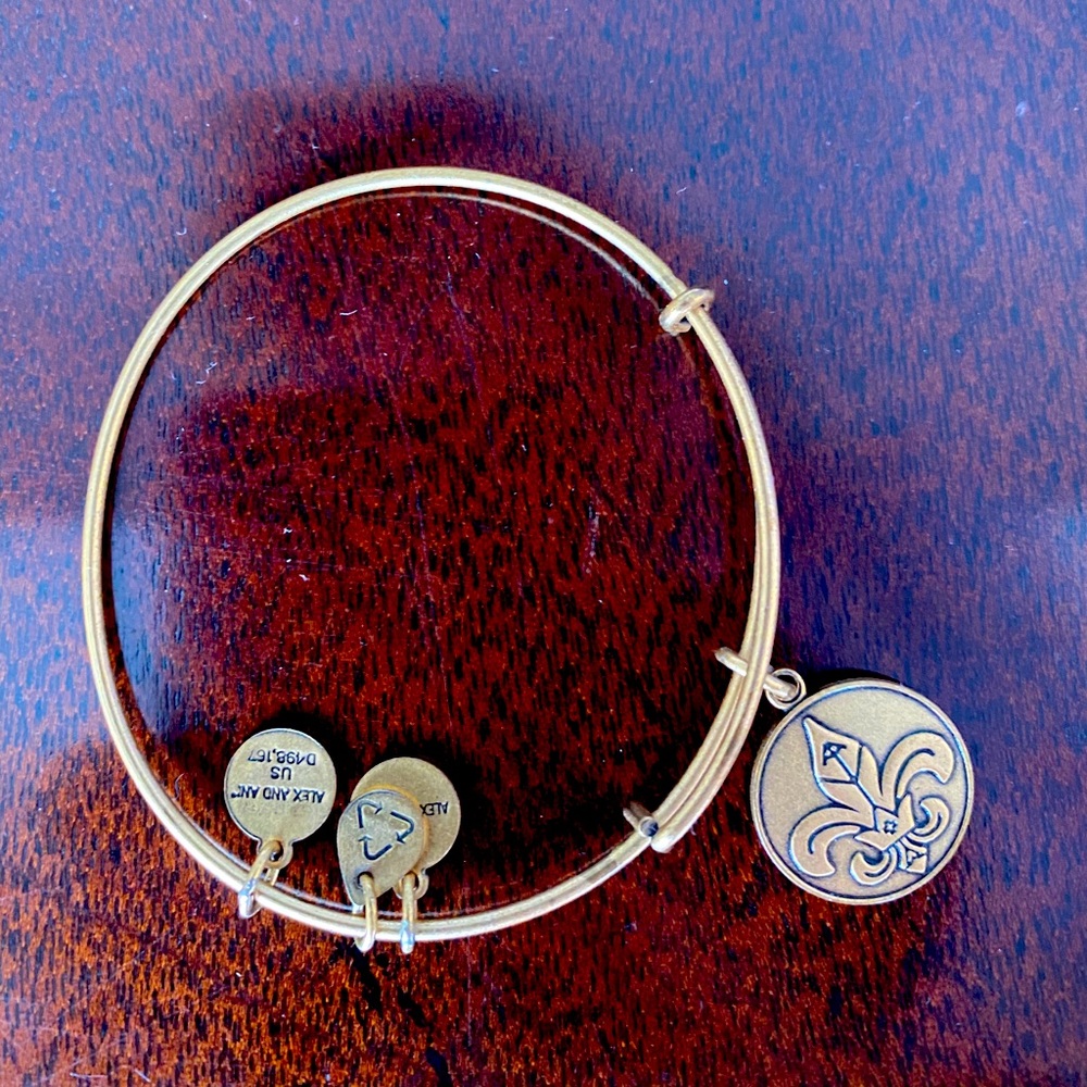 Alex and Ani Fleur De Lis Charm Bracelet